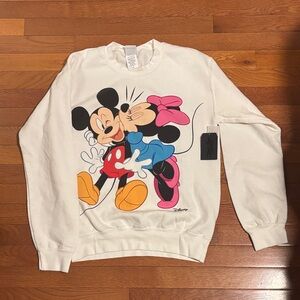 Junk Food Clothing "Mickey and Minnie Kiss Flea Market Fleece" sweatshirt